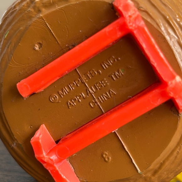 VINTAGE Sesame Street BIG BIRD Santa Hat Christmas Nest Applause PVC Toy Figure - Picture 8 of 8